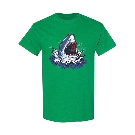 Angry Shark Design T-Shirt Men -Image by Shutterstock, Male Medium
