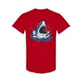 thumbnail image 1 of Angry Shark Design T-Shirt Men -Image by Shutterstock, Male Medium, 1 of 2