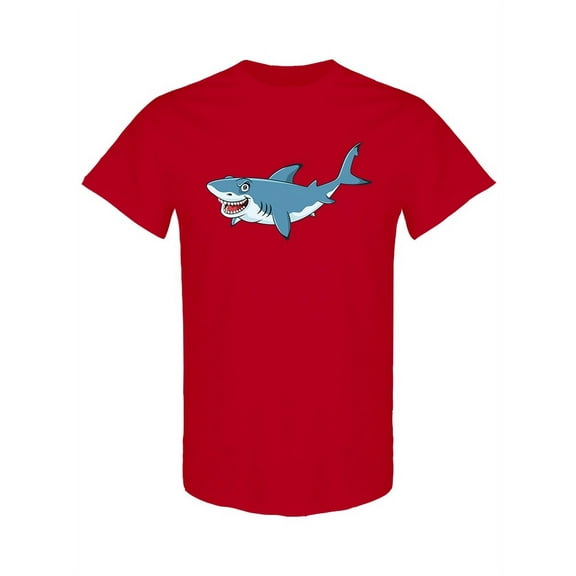 Angry Smiling Shark T-Shirt Men -Image by Shutterstock, Male Small