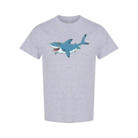 Angry Smiling Shark T-Shirt Men -Image by Shutterstock, Male Small