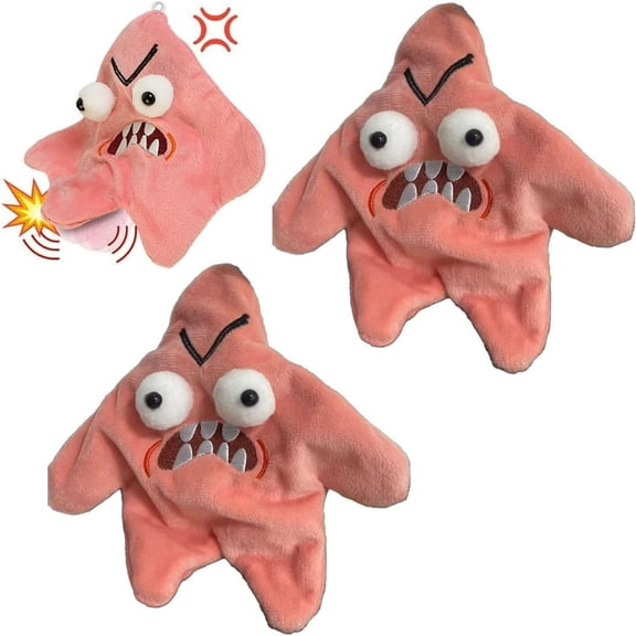 Angry Star Plush Moving, Angry Starfish Toy, Angry Star Face Plush, Angry Star Car Plush, Moving Star Plush, Shooting Star Plushies Toy, Star Plush Hanging Toy, Fun Toy(Pink 2pack)