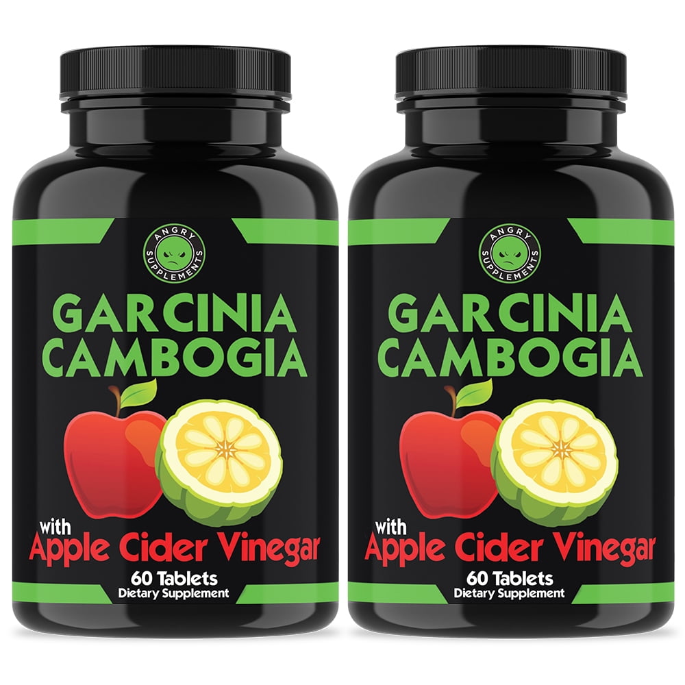 Angry Supplements Garcinia with Apple Cider Vinegar Weight Loss Pills (2-Pack)