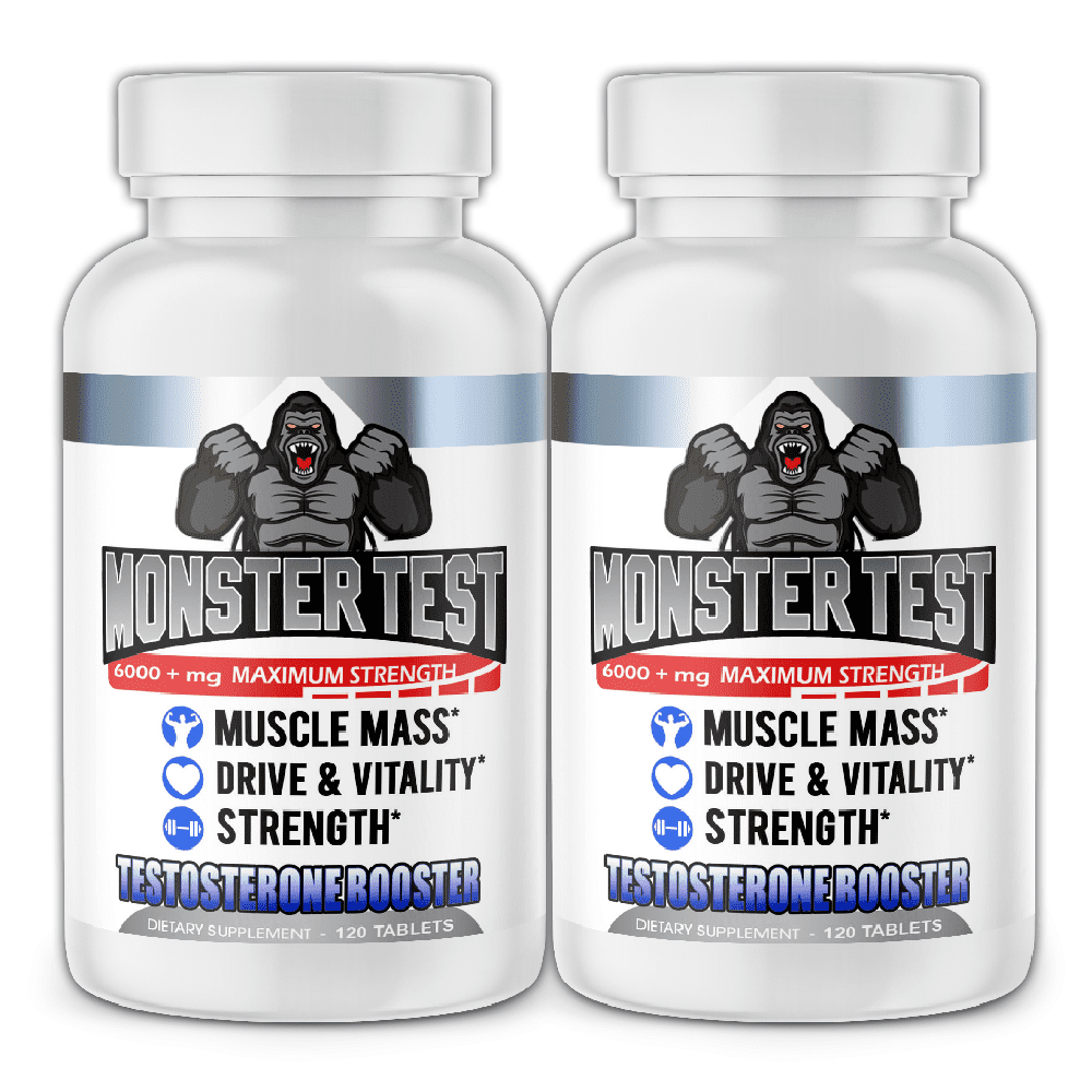 Angry Supplements Monster Test Tablets 120ct Testosterone Booster 2-Pack (240ct total)