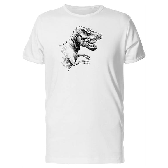Angry T Rex Grunge Sketch T-Shirt Men -Image by Shutterstock, Male Medium