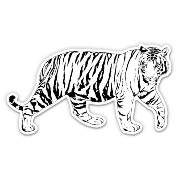 Angry Tiger - 3" Vinyl Sticker - For Car Laptop Water Bottle Phone - Waterproof Decal