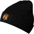 Angry Tiger Beanie Hat for Men Women Warm Cozy Knit Skull Cap Acrylic