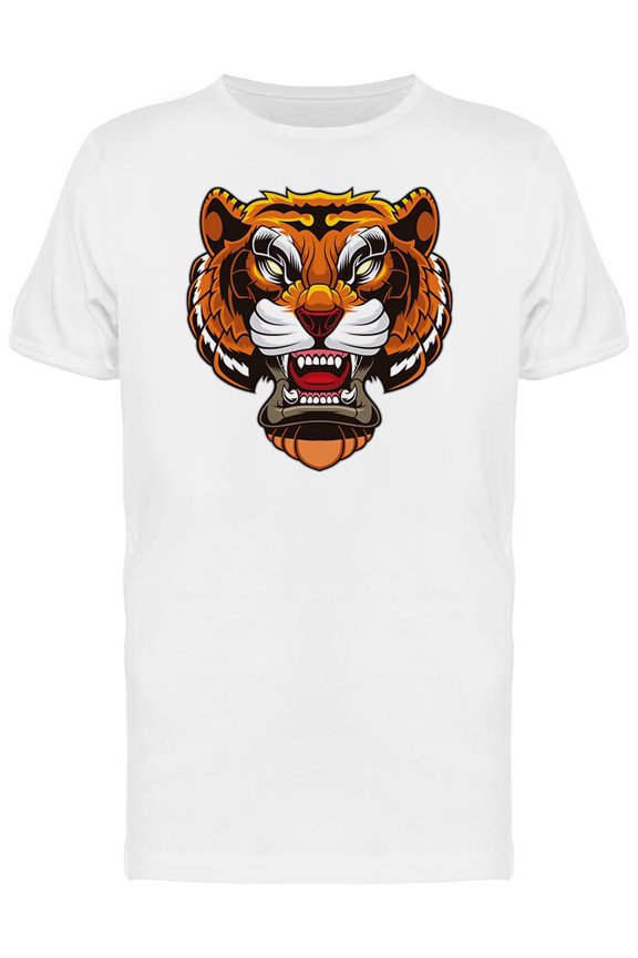 Angry Tiger T-Shirt Men -Image by Shutterstock, Male Medium