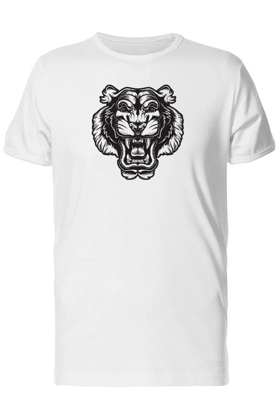 Angry Tiger Tattoo Style Tee Men's -Image by Shutterstock
