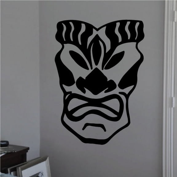 Angry Tiki Mask Decal - 36 Inches