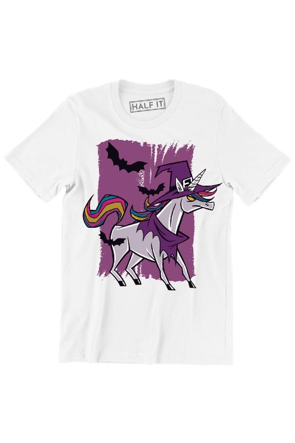 Angry Unicorn Wearing Witch Clothes Funny Animal Men's T-Shirt