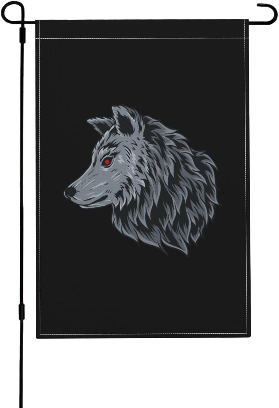 Angry Wolf Garden Flag 12x18 Inch Double Sided Burlap Small Outdoor ...