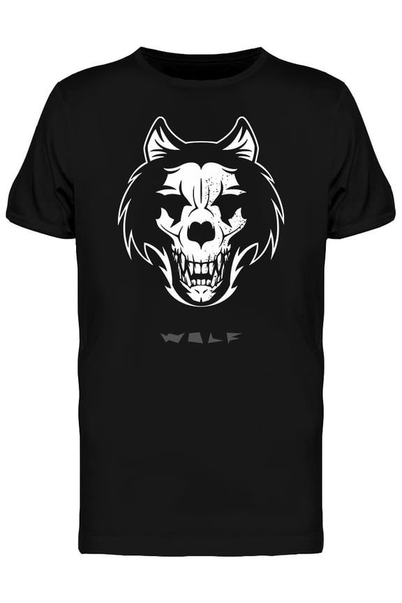 Angry Wolf Head Logo T-Shirt Men -Image by Shutterstock, Male 3X-Large