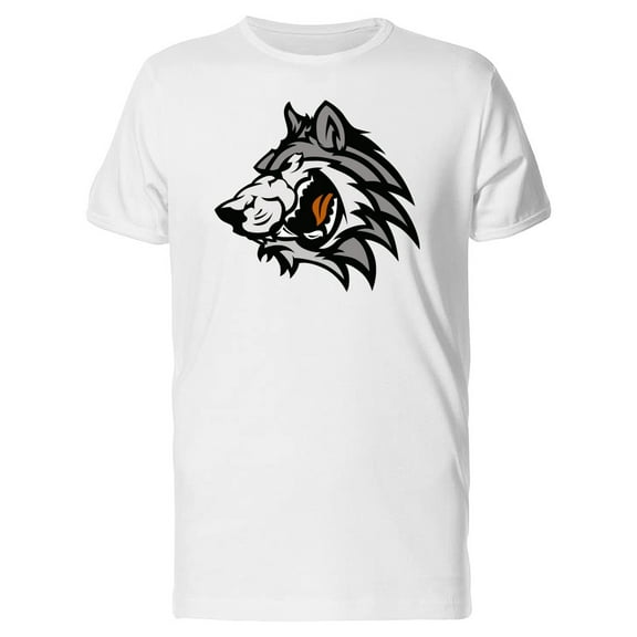Angry Wolf Mascot Graphic T-Shirt Men -Image by Shutterstock, Male XX-Large