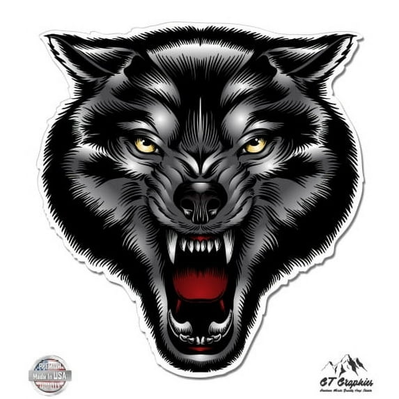 Angry Wolf Styling - 12" Vinyl Sticker Waterproof Decal