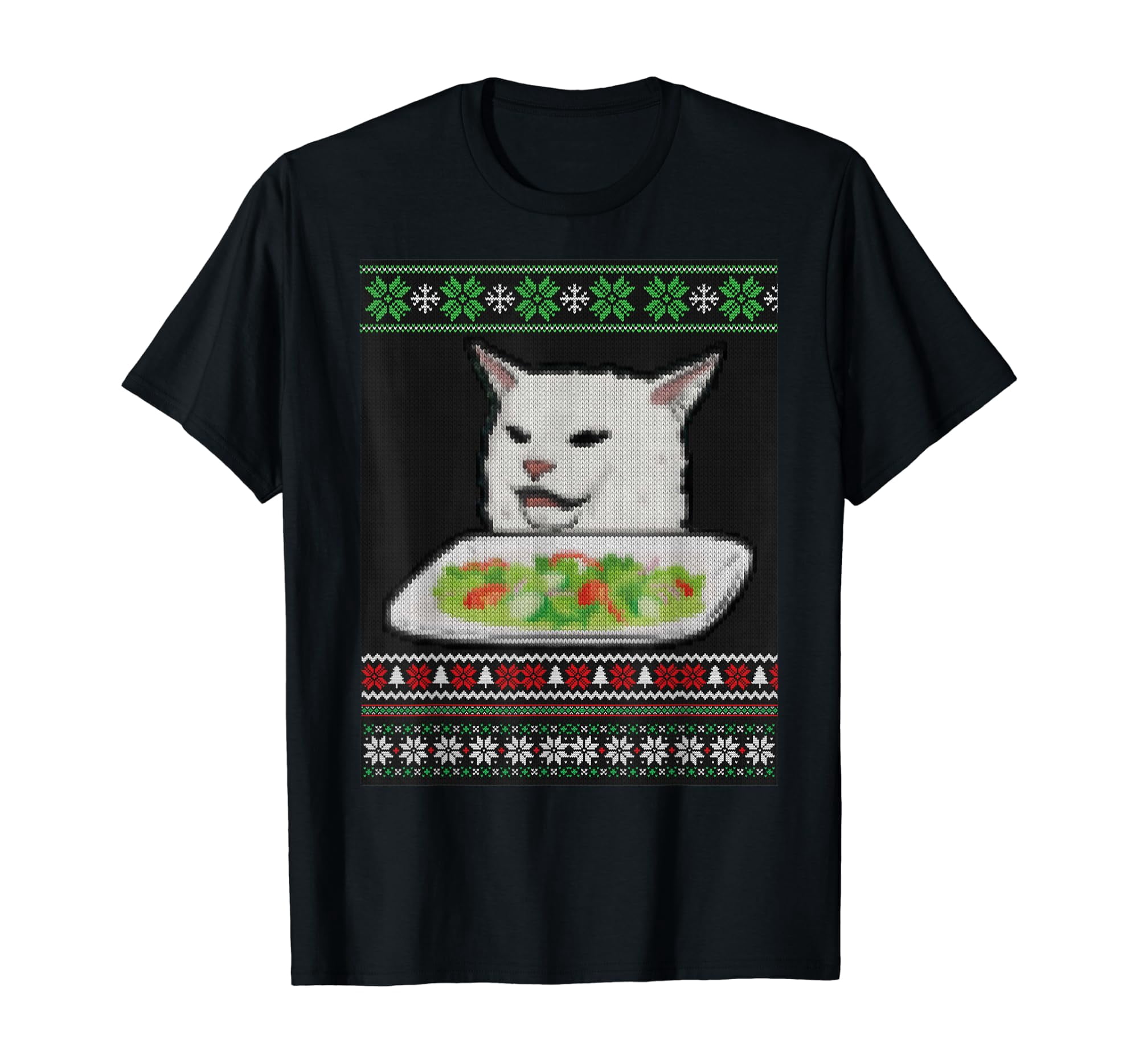 Angry women yelling at confused cat dinner table meme ugly T-Shirt ...