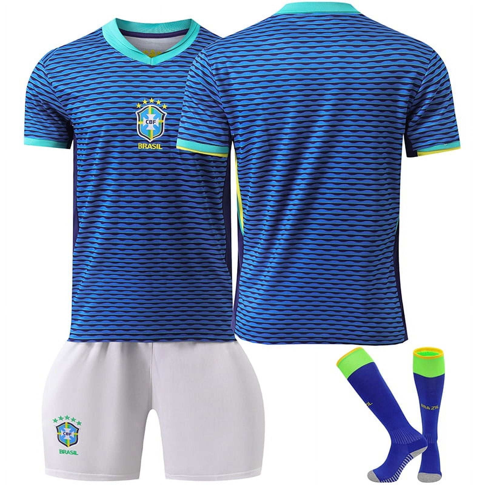 Angsen Mens/Kids 2024-2025 Soccer Game Brazil Soccer #10 Neymar jr