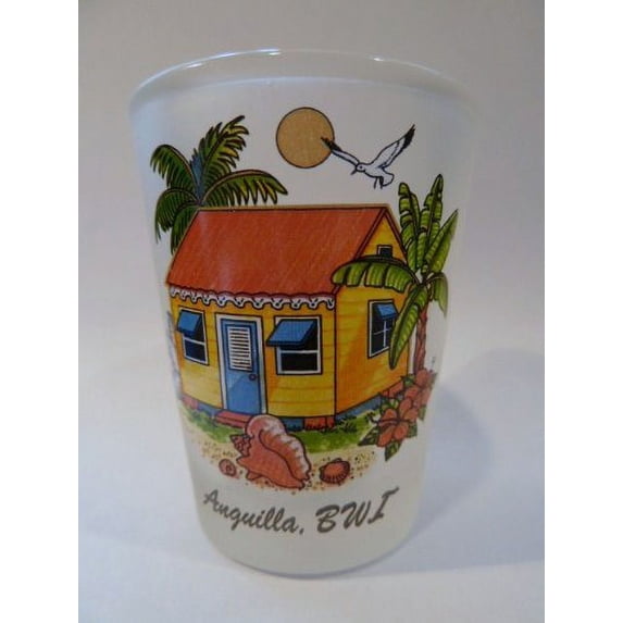 Anguilla, BWI Tropical House Shot Glass