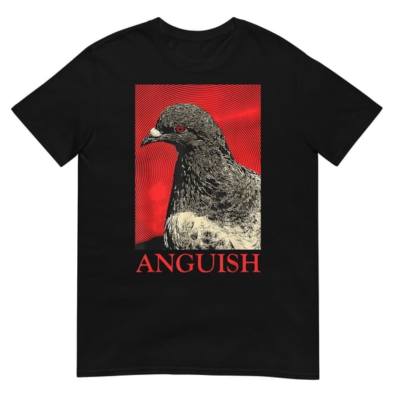 Anguish Pigeon T-Shirt Funny Pigeon Meme Graphic Tee, Silly Bird Humor Shirt, Animal Lover Gift