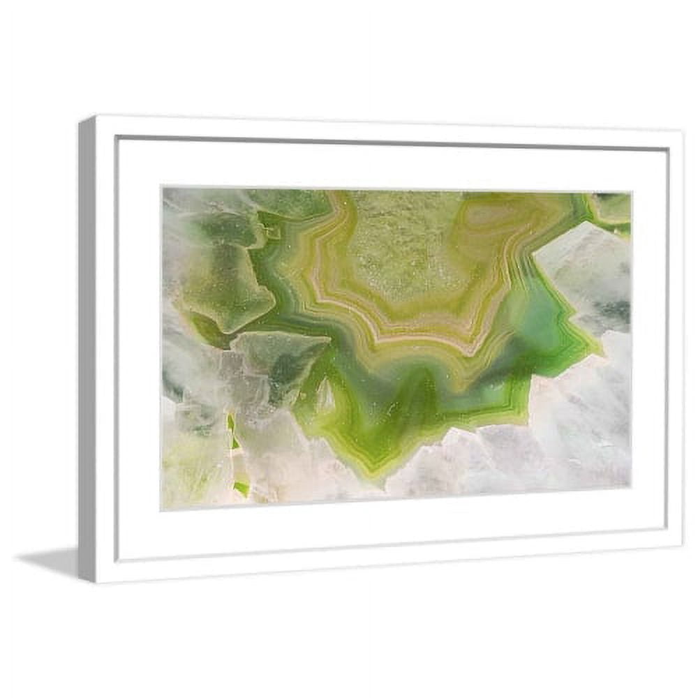 "Angular Green" Framed Painting Print