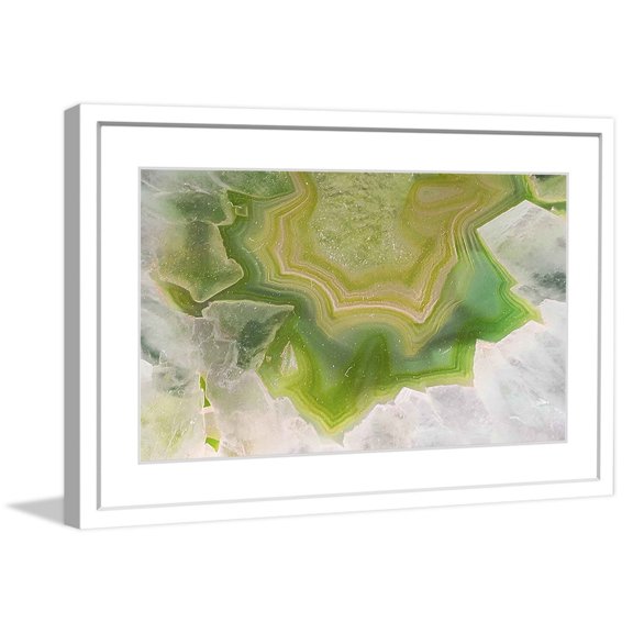 "Angular Green" Framed Painting Print