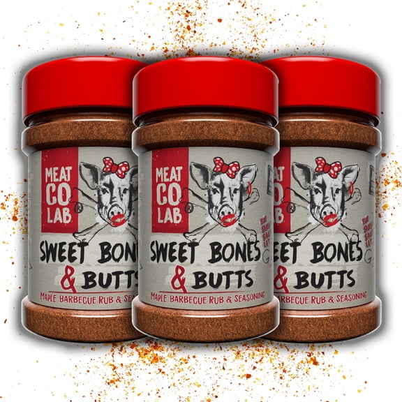 Angus & Oink | Sweet Bones & Butts Seasoning | Maple BBQ Rub | 230g x 3
