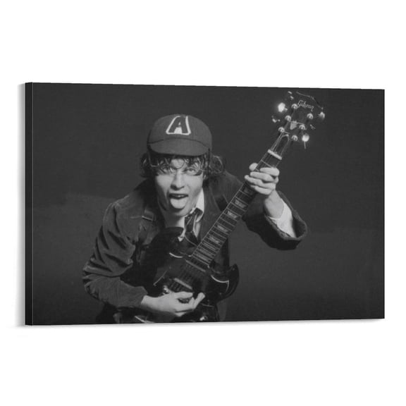 Angus Young Poster Canvas Poster Wall Art Picture Prints Hanging Photo Gift Decor Home Posters Artworks 20x30inch(50x75cm)