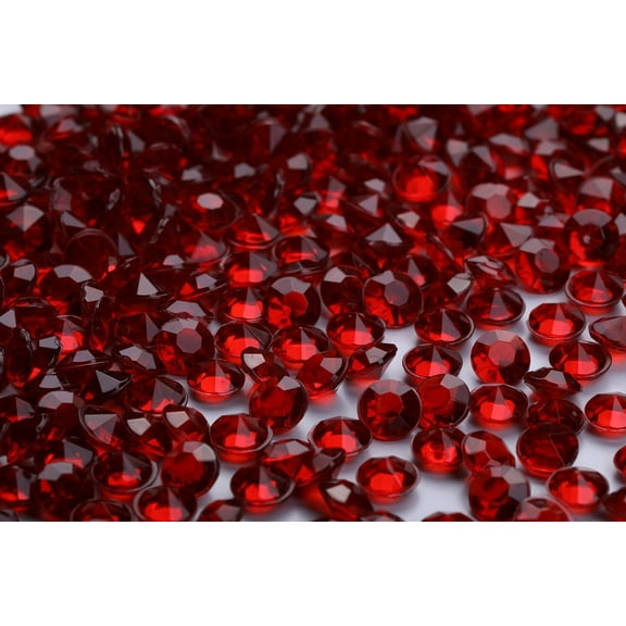 Angzhia 2000 pcs/Pack 8mm Acrylic Gems Fake Acrylic Diamonds Vase Filler Beads Faux Diamond Crystals Jewels for Makeup Brushes Holder Table Scatter Confetti Party Arts Crafts Birthday Wedding Decor