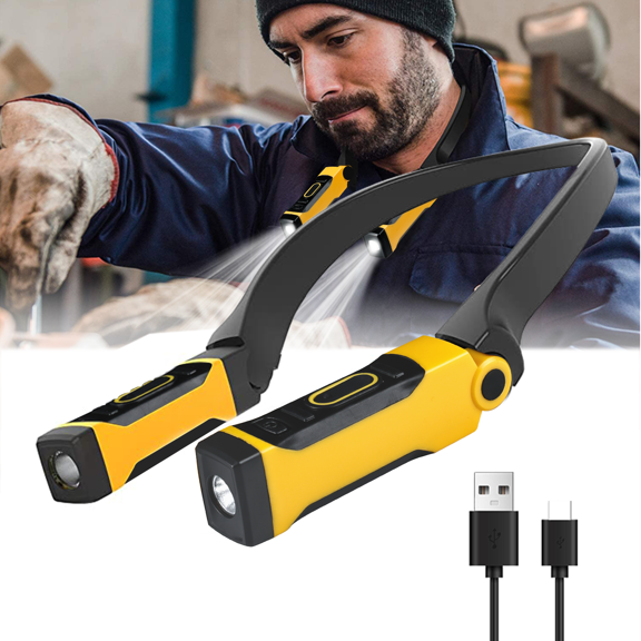 Anhay 2 Light Adjustable LED Neck-Light, Portable Work Light