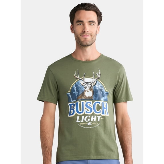 Anheuser Busch Busch Light Mountains Graphic Tee Shirt, Sizes S-3XL