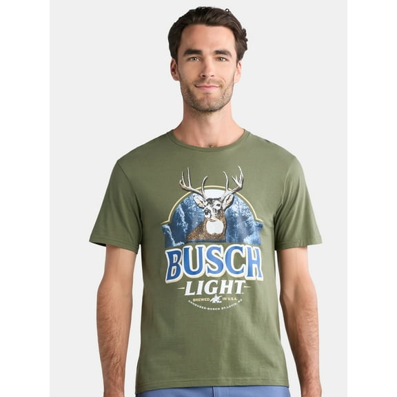 Anheuser Busch Busch Light Mountains Graphic Tee Shirt, Sizes S-3XL