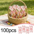 thumbnail image 1 of Anhility 100Pcs Easter Treat Bags 10.62 x 5.1 1 in Plastic Candy Bags Gift Bags Goodie Bags with 110 Twist Ties for Easter, Birthday, Gift Cookie Snack Packing Party Favor Supplies, 1 of 6