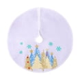 thumbnail image 1 of Anhility 16.7" Christmas Tree Skirt, Holiday Part Decorations for Christmas Tree, Classic Christmas Tree Snowflake Print Tree Shirt for Xmas, 1 of 5