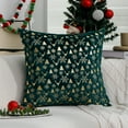 thumbnail image 1 of Anhility 18"x18" Christmas Pillow Covers Rustic Traditional Xmas Tree Snowflake Graphic Pillow Cases Protectors with Zipper Square Decorative for Home Couch Sofa Bed Car Office, Green, 1 of 6