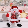 thumbnail image 1 of Anhility 3D Snowman Plush Christmas Tree Ornaments Xmas Decorative Hanging Ornaments Santa Reindeer Snowman Bear for Holiday Party Decor Kids Gifts Indoor Outdoor, 7.08×5.11in, 1 of 6