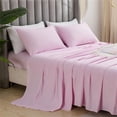 thumbnail image 1 of Anhility 3Pcs Queen Sheet Set, Pink Super Soft Hotel Collection, Wrinkle-Free Breathable Skin-friendly Bed Sheets for Home Hotel (1Bed Sheet, 2 Pillowcases), 1 of 6