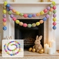 thumbnail image 1 of Anhility 70.87" Artificial Easter Egg Garland Spring Flower and Egg Garland Hanging Decoration for Easter Home Mantel Shelf Table Runner Centerpiece Decor, Multicolor, 1 of 6
