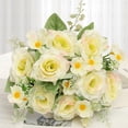 thumbnail image 1 of Anhility Artificial Rose Flowers Decor, Green Rose Faux Flower Center Pieces Decoration for Table Silk Kissing Ball Faux Floral Bouquet Arrangements, 11.8" x 7.1", 1 of 6