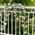 thumbnail image 1 of Anhility Artificial Roses Flower Garlands Pink Artificial Hanging Flowers 78.74" Silk Flowers Vines Roses Garland for Backdrop Wedding Arch Party Outdoor Home Wall Garden Table Decor, 1 of 6