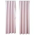 thumbnail image 1 of Anhility Black Out Curtains 102.36 Inch Length, Solid Color Blackout Curtain Tier Rod Pocket Window Curtains for Kitchen Bedroom Basement Cabinet Campers, 2 PCS, 102.36" X 53.15", Pink, 1 of 2