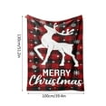 thumbnail image 1 of Anhility Christmas Reindeer Throw Blanket, Christmas Decorations Black with Red Plaid Blankets and Throws, Fuzzy Cozy Soft Warm Flannel Winter Holiday Blanket for Office Home Car, 51.2x39.4in, 1 of 6