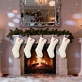 thumbnail image 1 of Anhility Christmas Stockings with Initials, Personalized 18" Large Embroidered Monogram Knit Kids Xmas Stocking Holiday Party Fireplace Family Hanging Stocking Decoration White Letter D, 1 of 5