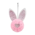 thumbnail image 1 of Anhility Easter Tree Ornaments Bunny Ear Hanging Decorations Plush Bunny Rabbit Ears Spring Hanging Decoration for Easter Party Favors Supplies Home, Pink, 1 of 5