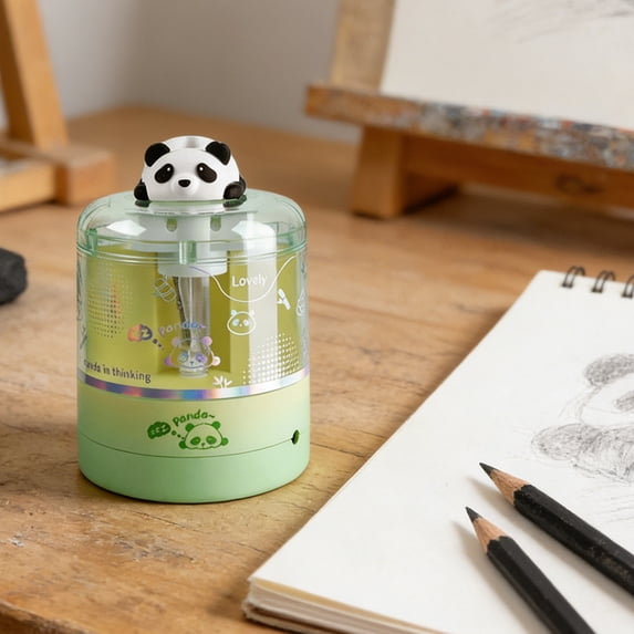 Anhility Electric Pencil Sharpener Cute Practical Pencil Sharpener for for Audlts, Artists, Home, Studios & Office (2.95x4.33 in, Green)