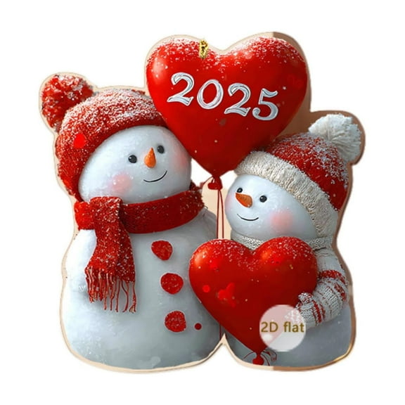 Anhility Our First Christmas Ornament 2025 Snowman Couple Ornaments Snowpeople Couples Ornament 2025 Family of 2 Snowman for a Couple Ornaments Frosty Friends Couples Unique Gifts