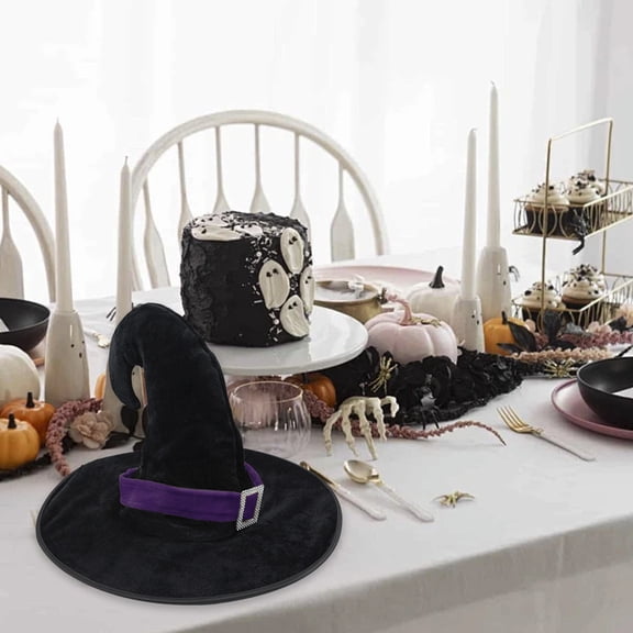 Anhility Halloween Witch Hats, Witches Hat Halloween Decor, Purple Witch Hat Witch Costume Accessory Halloween Decorations Indoor Outdoor