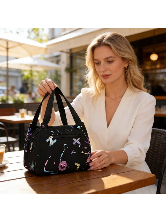 Hand Bags for Women Trendy Handbag Classic Small Purse Cute Tote Handbag Mini Clutch Purse for Shopping Travel and Daily Use, Black