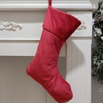 Anhility Large Christmas Stockings, 16" Vintage Thick Soft Christmas Stockings, Christmas Home Indoor Decor Xmas Party Christmas Decorations Gift for Tree Mantel Fireplace, Red