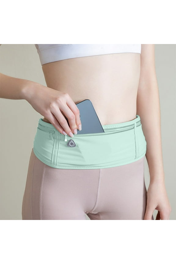 Running Belt Fanny Pack for Women Men, Lightweight Breathable Runner Marathons Jogging Waist Pack Sport Workout Exercise Fitness Phone Holder Belt, Light Blue