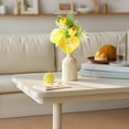 thumbnail image 1 of Anhility Small Artificial Flowers, 12.99" Centerpieces Coffee Table Decor, Silk Flower Arrangements for Bathroom Dining Room Kitchen Wedding, Yellow, 1 of 6