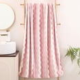 thumbnail image 1 of Anhility Stripe Hand Towels for Bathroom, Fleece Super Soft Absorbent Quick Dry Decorative Hand Towel for Face Spa Bath Gym Kitchen, 29.53x13.78in, Pink, 1 of 6